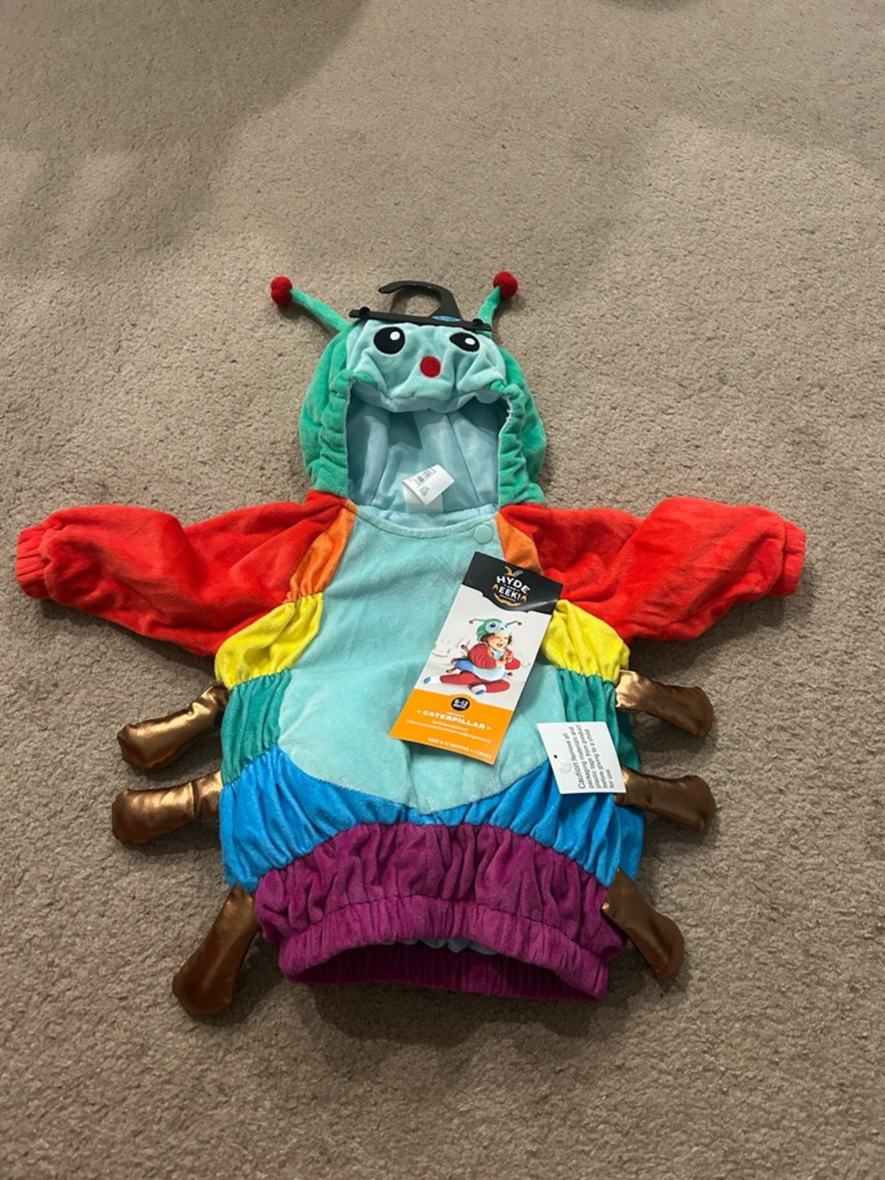 Hyde & EEK! Boutique Multicolor Plush Caterpillar Kids Costume Hoodie